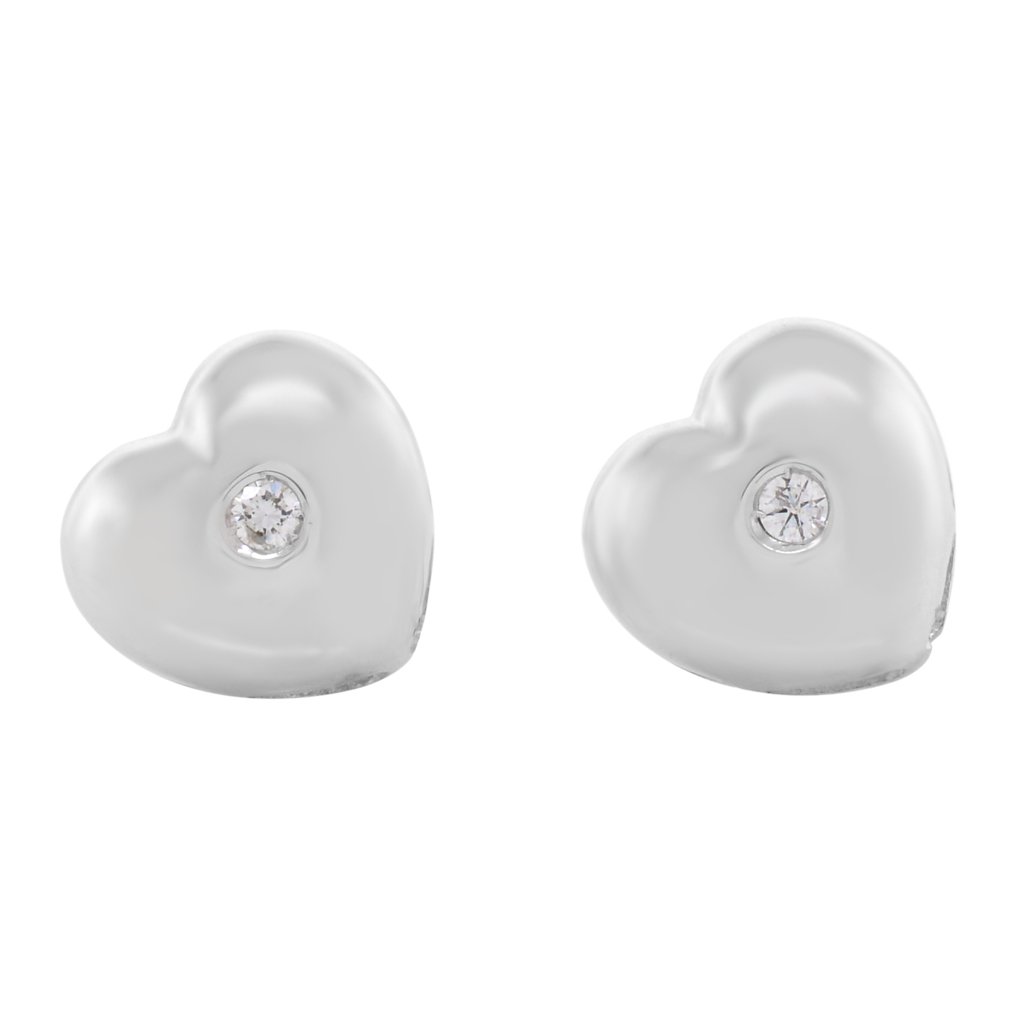Rachel Koen Diamond Ladies Stud Earrings 18k White Gold 005 Cttw 748$